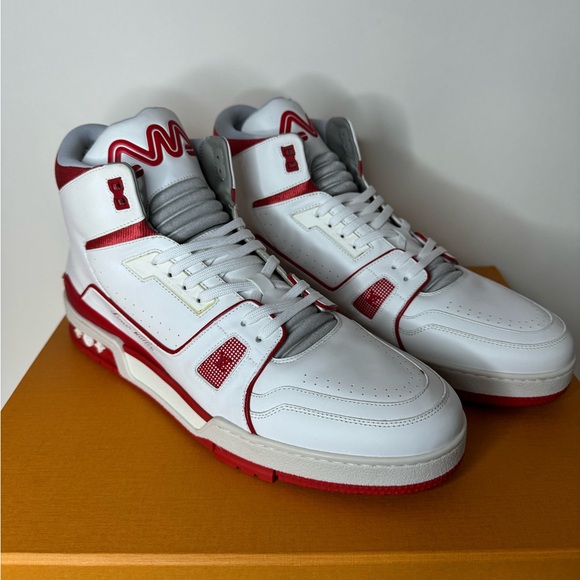 Louis Vuitton LV Mid Trainer Red/White European size 11. - Picture 2 of 8